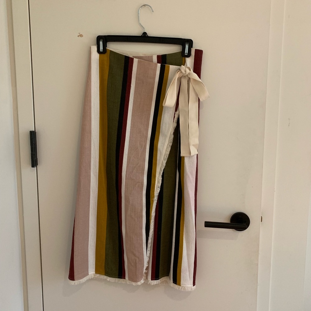CUTE STRIPED WRAP SKIRT